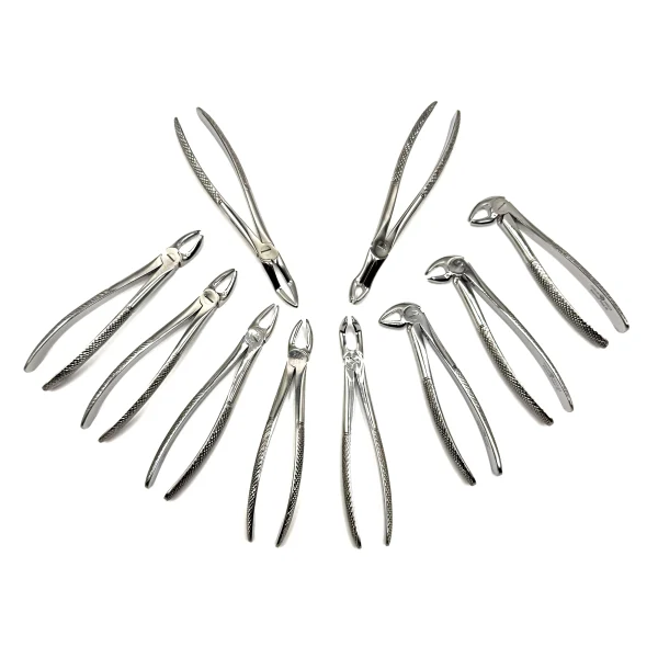 Tooth Extraction Forceps 2500 Series Set of 10 Tooth Extraction Forceps Set of 10