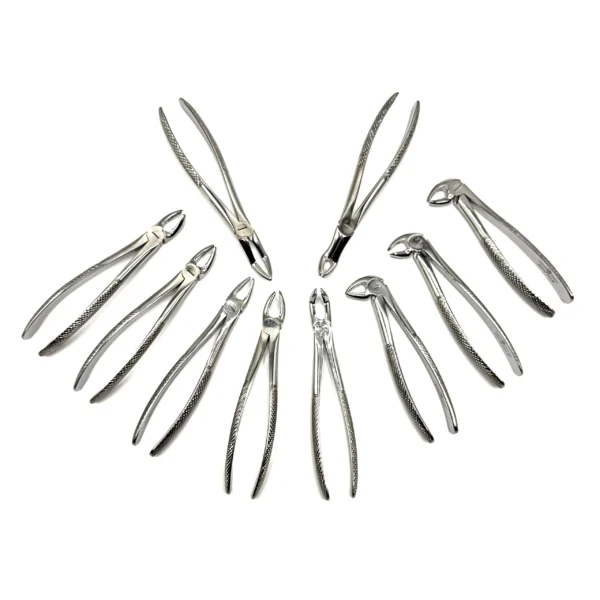 Tooth Extraction Forceps 2500 Series Set of 10 Tooth Extraction Forceps Set of 10