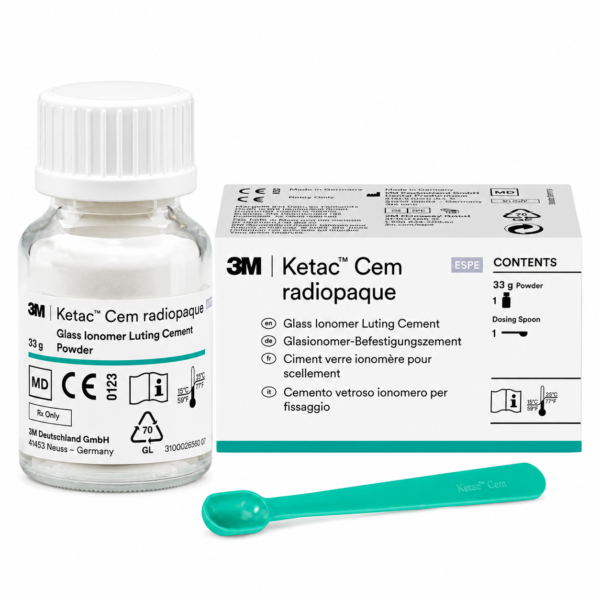 M Ketac Cem Radiopaque – Permanent Glass Ionomer Luting Cement (Powder & Liquid Kit)